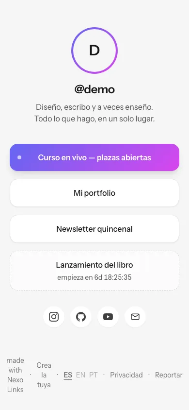 2 — Comparte tu página